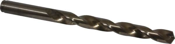 Cleveland - 25/64" 135° Cobalt Jobber Drill - Oxide/Gold Finish, Right Hand Cut, Spiral Flute, Straight Shank, 5-1/8" OAL, Split Point - Americas Industrial Supply