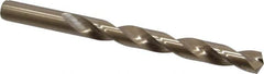 Cleveland - 1/2" 135° Cobalt Jobber Drill - Oxide/Gold Finish, Right Hand Cut, Spiral Flute, Straight Shank, 6" OAL, Split Point - Americas Industrial Supply