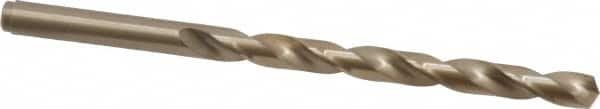 Cleveland - 6.15mm 135° Cobalt Jobber Drill - Oxide/Gold Finish, Right Hand Cut, Spiral Flute, Straight Shank, 4" OAL, Split Point - Americas Industrial Supply