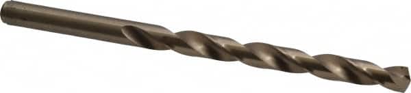 Cleveland - 6.53mm 135° Cobalt Jobber Drill - Oxide/Gold Finish, Right Hand Cut, Spiral Flute, Straight Shank, 4-1/8" OAL, Split Point - Americas Industrial Supply