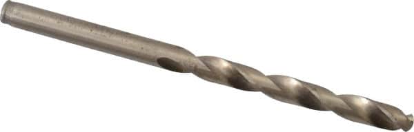 Cleveland - 5.7mm 135° Cobalt Jobber Drill - Oxide/Gold Finish, Right Hand Cut, Spiral Flute, Straight Shank, 3.66" OAL, Split Point - Americas Industrial Supply