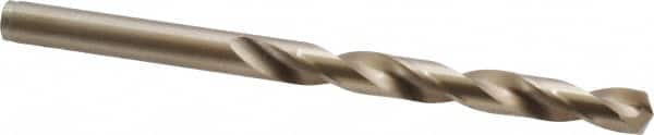 Cleveland - 7.8mm 135° Cobalt Jobber Drill - Oxide/Gold Finish, Right Hand Cut, Spiral Flute, Straight Shank, 4.61" OAL, Split Point - Americas Industrial Supply