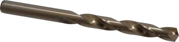 Cleveland - 11mm 135° Cobalt Jobber Drill - Oxide/Gold Finish, Right Hand Cut, Spiral Flute, Straight Shank, 5.59" OAL, Split Point - Americas Industrial Supply