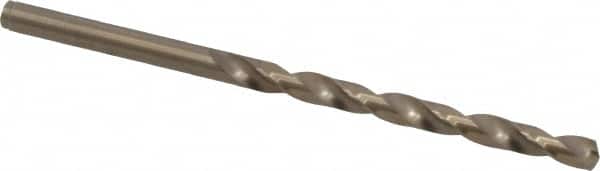 Cleveland - #18 135° Cobalt Jobber Drill - Oxide/Gold Finish, Right Hand Cut, Spiral Flute, Straight Shank, 3-1/4" OAL, Split Point - Americas Industrial Supply