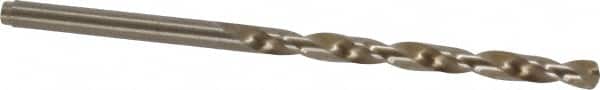 Cleveland - #22 135° Cobalt Jobber Drill - Oxide/Gold Finish, Right Hand Cut, Spiral Flute, Straight Shank, 3-1/8" OAL, Split Point - Americas Industrial Supply