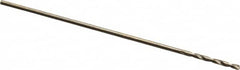 Cleveland - #77 135° Cobalt Jobber Drill - Oxide/Gold Finish, Right Hand Cut, Spiral Flute, Straight Shank, 7/8" OAL, Split Point - Americas Industrial Supply