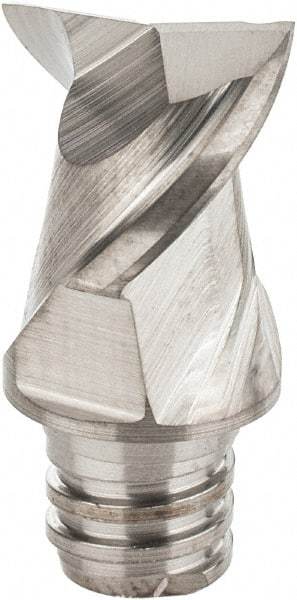 Iscar - MM EA Grade IC08 Carbide End Milling Tip Insert - Uncoated, 2 Flutes, 3/8" Cutting Diam, 0.27" Depth of Cut, 0.51" Extension, 45° Helix - Americas Industrial Supply