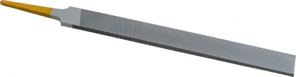 PFERD - 8" Swiss Pattern Hand File - Double Cut, 25/32" Width Diam x 7/32" Thick, With Tang - Americas Industrial Supply