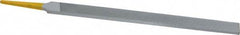 PFERD - 8" Swiss Pattern Regular Pillar File - Double Cut, 9/16" Width Diam x 7/32" Thick, With Tang - Americas Industrial Supply