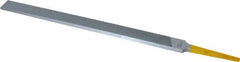 PFERD - 8" Swiss Pattern Regular Pillar File - Double Cut, 9/16" Width Diam x 7/32" Thick, With Tang - Americas Industrial Supply