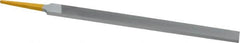 PFERD - 8" Swiss Pattern Regular Pillar File - Double Cut, 9/16" Width Diam x 7/32" Thick, With Tang - Americas Industrial Supply