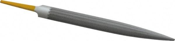 PFERD - 6" Swiss Pattern Half Round File - 9/32" Width Diam x 5/32" Thick, With Tang - Americas Industrial Supply