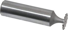 Whitney Tool Co. - 1/2" Diam x 1/32" Face Width, Cobalt, 12 Teeth, Shank Connection Woodruff Keyseat Cutter - Uncoated, 2-1/32" OAL x 1/2" Shank, Straight Teeth - Americas Industrial Supply