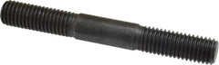 Gibraltar - 5/8-11 5" OAL Equal Double Threaded Stud - Alloy Steel, Black Oxide Finish, 1-3/4" Equal Thread Length - Americas Industrial Supply