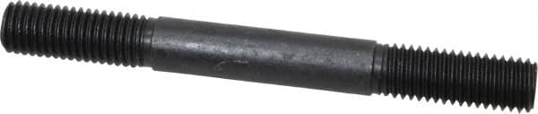 Gibraltar - 5/8-11 6" OAL Equal Double Threaded Stud - Alloy Steel, Black Oxide Finish, 1-3/4" Equal Thread Length - Americas Industrial Supply