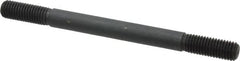 Gibraltar - 5/8-11 8" OAL Equal Double Threaded Stud - Alloy Steel, Black Oxide Finish, 1-3/4" Equal Thread Length - Americas Industrial Supply