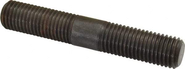 Gibraltar - 1-8 6" OAL Equal Double Threaded Stud - Alloy Steel, Black Oxide Finish, 2-3/8" Equal Thread Length - Americas Industrial Supply