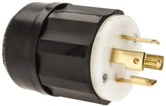 Leviton - 277/480 VAC, 30 Amp, L22-30P Configuration, Industrial Grade, Self Grounding Plug - 3 Phase, 4 Poles, 0.595 to 1.15 Inch Cord Diameter - Americas Industrial Supply