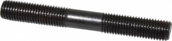 Gibraltar - M16x2.0 125mm OAL Equal Double Threaded Stud - Alloy Steel, Black Oxide Finish, 47mm Equal Thread Length, Metric - Americas Industrial Supply