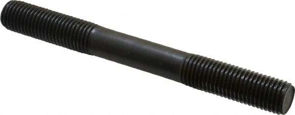 Gibraltar - M16x2.0 150mm OAL Equal Double Threaded Stud - Alloy Steel, Black Oxide Finish, 47mm Equal Thread Length, Metric - Americas Industrial Supply