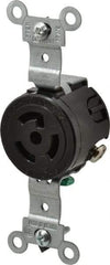 Leviton - 277 VAC, 15 Amp, L7-15R NEMA, Self Grounding Receptacle - 2 Poles, 3 Wire, Female End, Black - Americas Industrial Supply