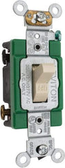 Leviton - 2 Pole, 120 to 277 VAC, 30 Amp, Industrial Grade, Toggle, Wall and Dimmer Light Switch - 1.31 Inch Wide x 4.06 Inch High - Americas Industrial Supply