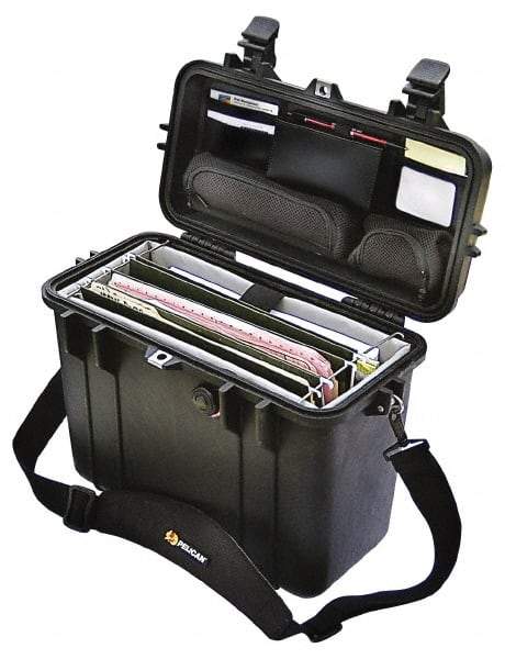 Pelican Products, Inc. - 8-23/32" Wide x 9-5/8" Deep x 13-5/32" High, Top Loader Case - Black, Plastic - Americas Industrial Supply