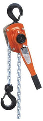 Value Collection - 3,000 Lb Lifting Capacity, 5' Lift Height, Lever Hoist - Made from Chain, 51 Lb Avg Pull to Lift Rated Load, 1 Chain - Americas Industrial Supply