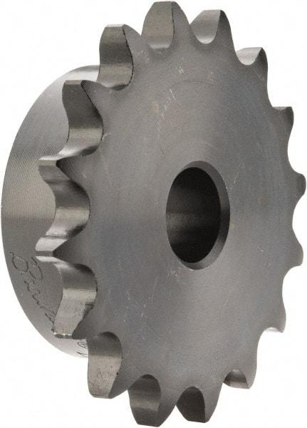 Browning - 16 Teeth, 1/2" Chain Pitch, Chain Size 40, Min Plain Bore Sprocket - 5/8" Bore Diam, 2-9/16" Pitch Diam, 2.8" Outside Diam - Americas Industrial Supply