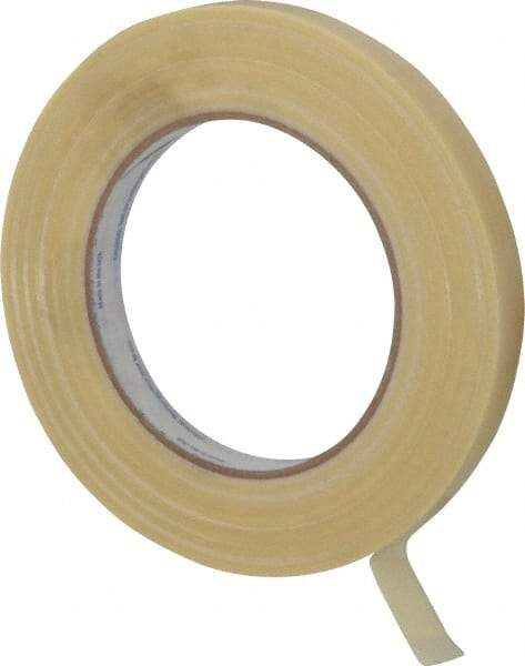 Intertape - 1/2" x 60 Yd Natural (Color) Rubber Adhesive Packaging Tape - Polyester Film Backing, 5.6 mil Thick, 175 Lb Tensile Strength, Series RG15 - Americas Industrial Supply