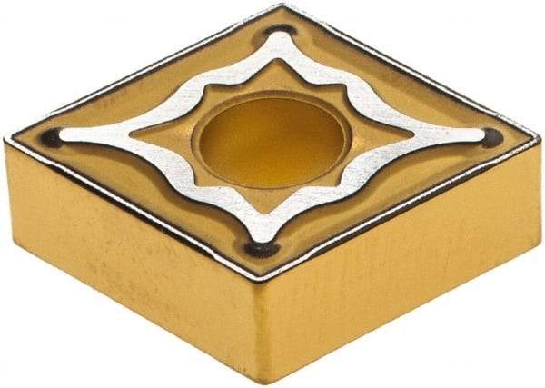 Sumitomo - CNMG431 EUX Grade AC700G Carbide Turning Insert - Al2O3 Finish, 80° Diamond, 1/2" Inscr Circle, 3/16" Thick, 1/64" Corner Radius - Americas Industrial Supply