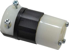 Leviton - 250 VAC, 20 Amp, 6-20R NEMA, Straight, Self Grounding, Industrial Grade Connector - 2 Pole, 3 Wire, 1 Phase, Nylon, Black, White - Americas Industrial Supply