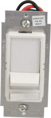 Leviton - 1 Pole, 120 VAC, 60 Hz, 600 Watt, Residential Grade, Rocker, Wall and Dimmer Light Switch - 1.73 Inch Wide x 4.13 Inch High, Incandescent - Americas Industrial Supply