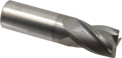 Hertel - 1", 1-1/2" LOC, 1" Shank Diam, 4" OAL, 4 Flute, Solid Carbide Square End Mill - Single End, TiCN Finish, Spiral Flute, 30° Helix, Centercutting, Right Hand Cut, Right Hand Flute - Americas Industrial Supply