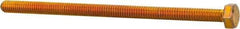 Made in North America - 5/16-18 UNC, 5-1/2" Length Under Head Hex Head Cap Screw - Fully Threaded, Grade 8 Alloy Steel, Zinc Yellow Dichromate Finish, 1/2" Hex - Americas Industrial Supply