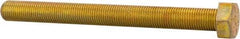 Made in North America - 1/2-20 UNF, 5" Length Under Head Hex Head Cap Screw - Fully Threaded, Grade 8 Alloy Steel, Zinc Yellow Dichromate Finish, 3/4" Hex - Americas Industrial Supply