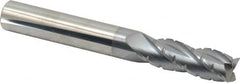Hertel - 3/8" Diam, 1-1/8" LOC, 4 Flute Solid Carbide Roughing Square End Mill - TiCN Finish, 3" OAL, 3/8" Shank Diam, Single End, Centercutting - Americas Industrial Supply