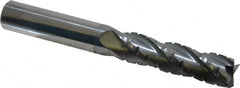 Hertel - 1/2" Diam, 2" LOC, 4 Flute Solid Carbide Roughing Square End Mill - TiCN Finish, 4" OAL, 1/2" Shank Diam, Single End, Centercutting - Americas Industrial Supply