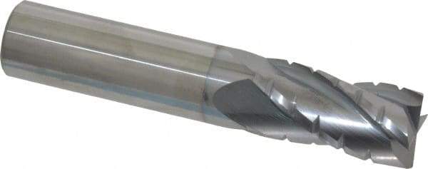 Hertel - 3/4" Diam, 1-1/2" LOC, 4 Flute Solid Carbide Roughing Square End Mill - TiCN Finish, 4" OAL, 3/4" Shank Diam, Single End, Centercutting - Americas Industrial Supply