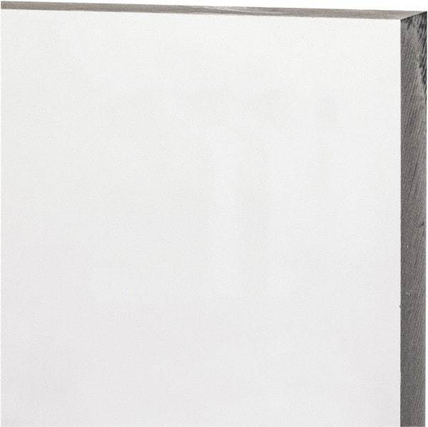 Made in USA - 1/2" Thick x 12" Wide x 1' Long, Polycarbonate Sheet - Clear, Static Dissipative Grade - Americas Industrial Supply