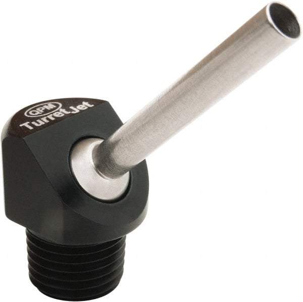 QPM Products - 5/16" Hose Inside Diam, Coolant Hose Nozzle - NPT, for Use with CNC Lathes - Americas Industrial Supply