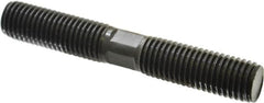 Gibraltar - 3/4-10 5" OAL Equal Double Threaded Stud - Alloy Steel, Black Oxide Finish, 2" Equal Thread Length - Americas Industrial Supply