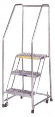 Ballymore - 93" 6 Step Ladder - 300 Lb Capacity, 60" Platform Height, 30" Base Width x 50" Depth, Heavy-Duty Serrated Grating - Americas Industrial Supply