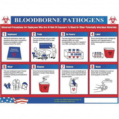 Worker Information Posters; Topic: Bloodborne Pathogens; Language: English; Material: Laminated Paper; Height (Inch): 24 in; Width (Inch): 20 in; PSC Code: 9905; Stocking Category: Direct Ship