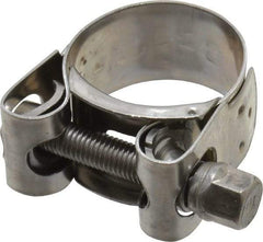 Mikalor - 1-3/16" Hose, 0.78" Wide x 0.04" Thick, T-Bolt Hose Clamp - 1.14 to 1.22" Diam, Stainless Steel - Americas Industrial Supply