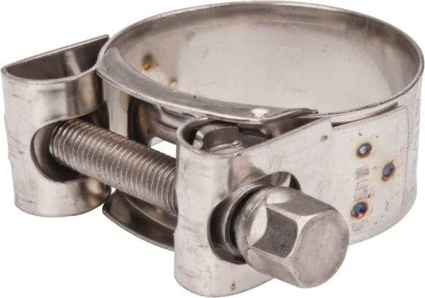 Mikalor - 1-1/2" Hose, 0.78" Wide x 0.04" Thick, T-Bolt Hose Clamp - 1.46 to 1.57" Diam, Stainless Steel - Americas Industrial Supply