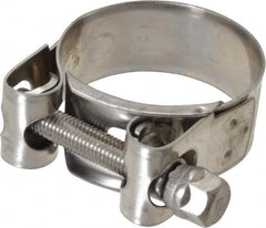 Mikalor - 1-5/8" Hose, 0.78" Wide x 0.04" Thick, T-Bolt Hose Clamp - 1.58 to 1.69" Diam, Stainless Steel - Americas Industrial Supply