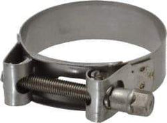 Mikalor - 2-13/32" Hose, 0.78" Wide x 0.04" Thick, T-Bolt Hose Clamp - 2.32 to 2.48" Diam, Stainless Steel - Americas Industrial Supply