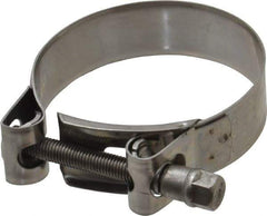 Mikalor - 2-5/8" Hose, 0.78" Wide x 0.04" Thick, T-Bolt Hose Clamp - 2.48 to 2.68" Diam, Stainless Steel - Americas Industrial Supply