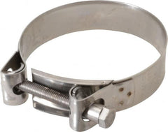 Mikalor - 3-3/4" Hose, 0.98" Wide x 0.04" Thick, T-Bolt Hose Clamp - 3.58 to 3.82" Diam, Stainless Steel - Americas Industrial Supply